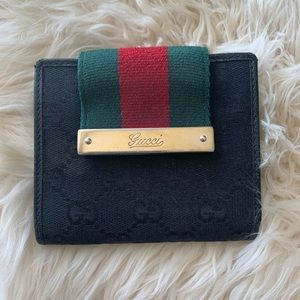Black Monogram Gucci Wallet